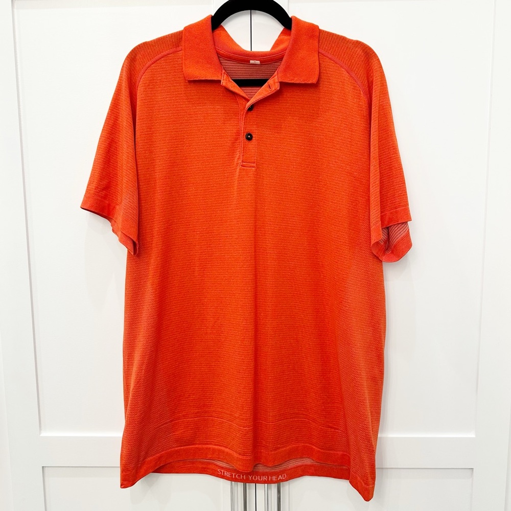 Lululemon Orange Collared Shirt